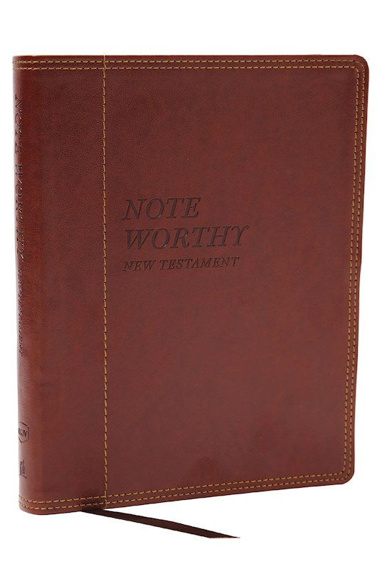 NKJV NoteWorthy New Testament (Comfort Print)-Brown Leathersoft Read And Journal Through The New Testament In A Year