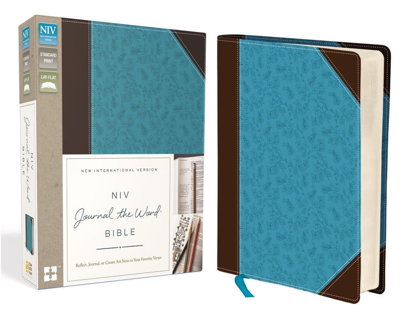 NIV, JOURNAL THE WORD BIBLE, LEATHERSOFT, BROWN/BLUE
