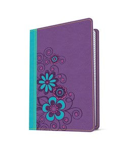 Thumbnail: NLT Girls Life Application Study Bible Purple with Flowers