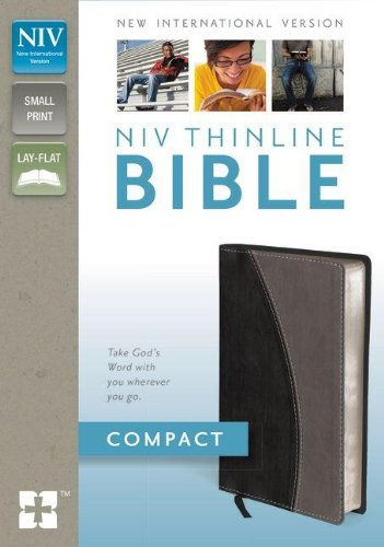 NIV Thinline Compact Bible Black and Gray