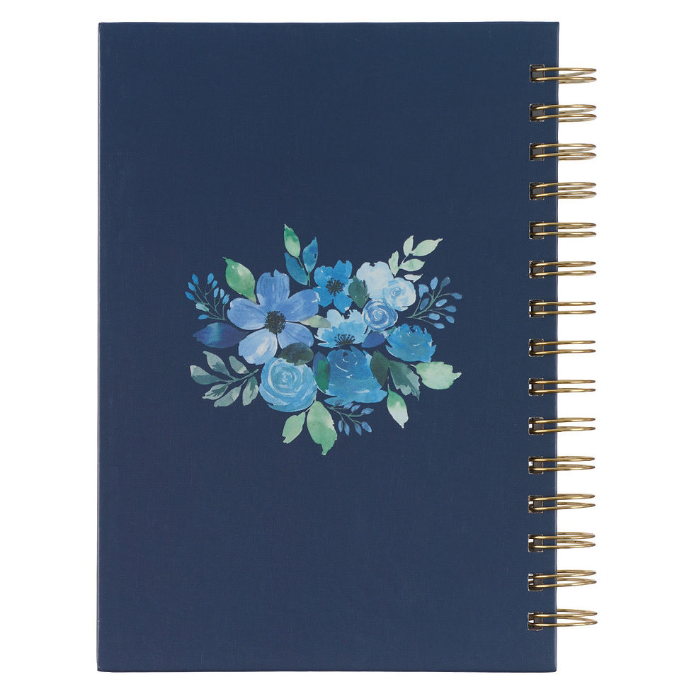 Thumbnail: Be Still & Know Spiral Journal Navy w/Flowers