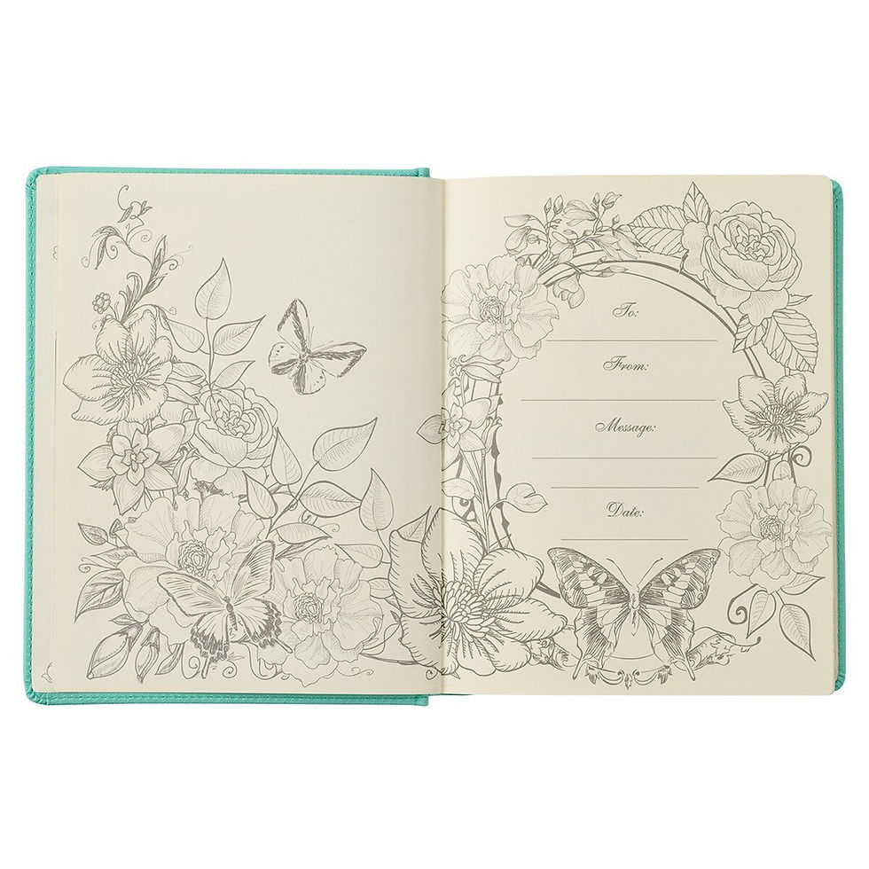 Thumbnail: Teal Faux Leather Hardcover KJV My Promise Bible, Reflection and journaling Bible