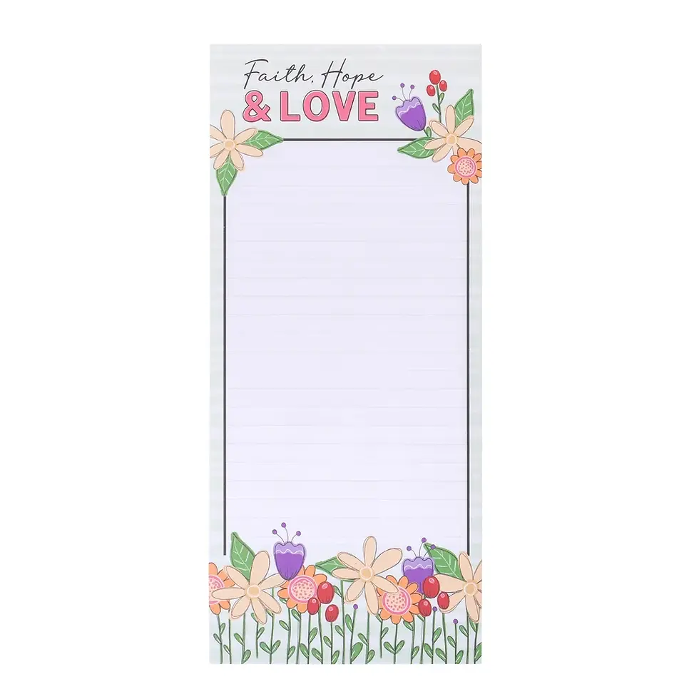 Thumbnail: Magnetic List Pad w/Spatula Faith, Hope & Love