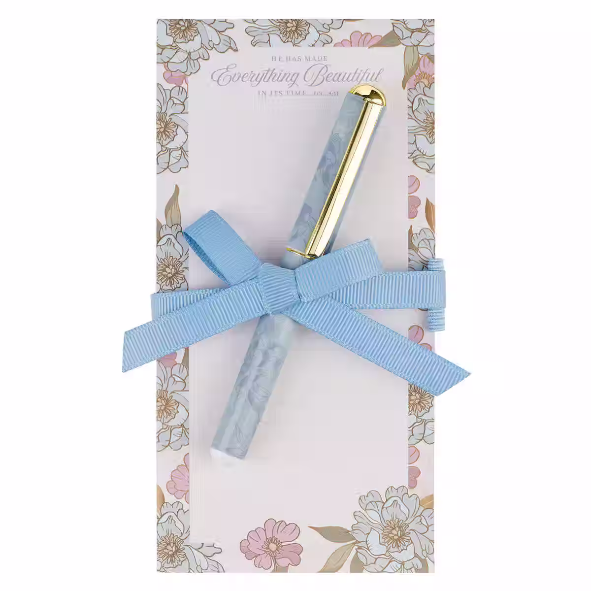 Fridge note pad, pen and pad, Eccl. , Flower Notepad