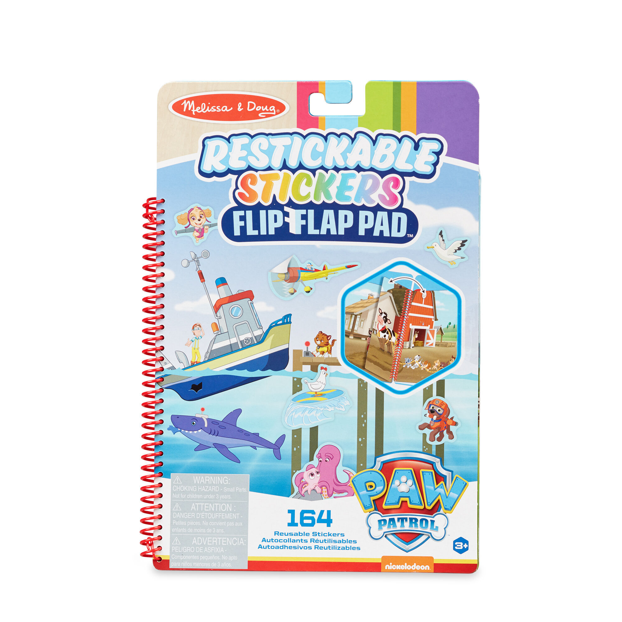 PAW Patrol Restickable Stickers Flip-Flap Pad - Adventure Bay SKU: 33254