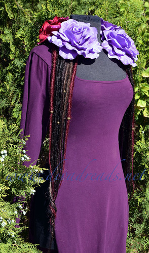 Diva Dreads Signature Dreads in Black and Burgundy XL | divadreads