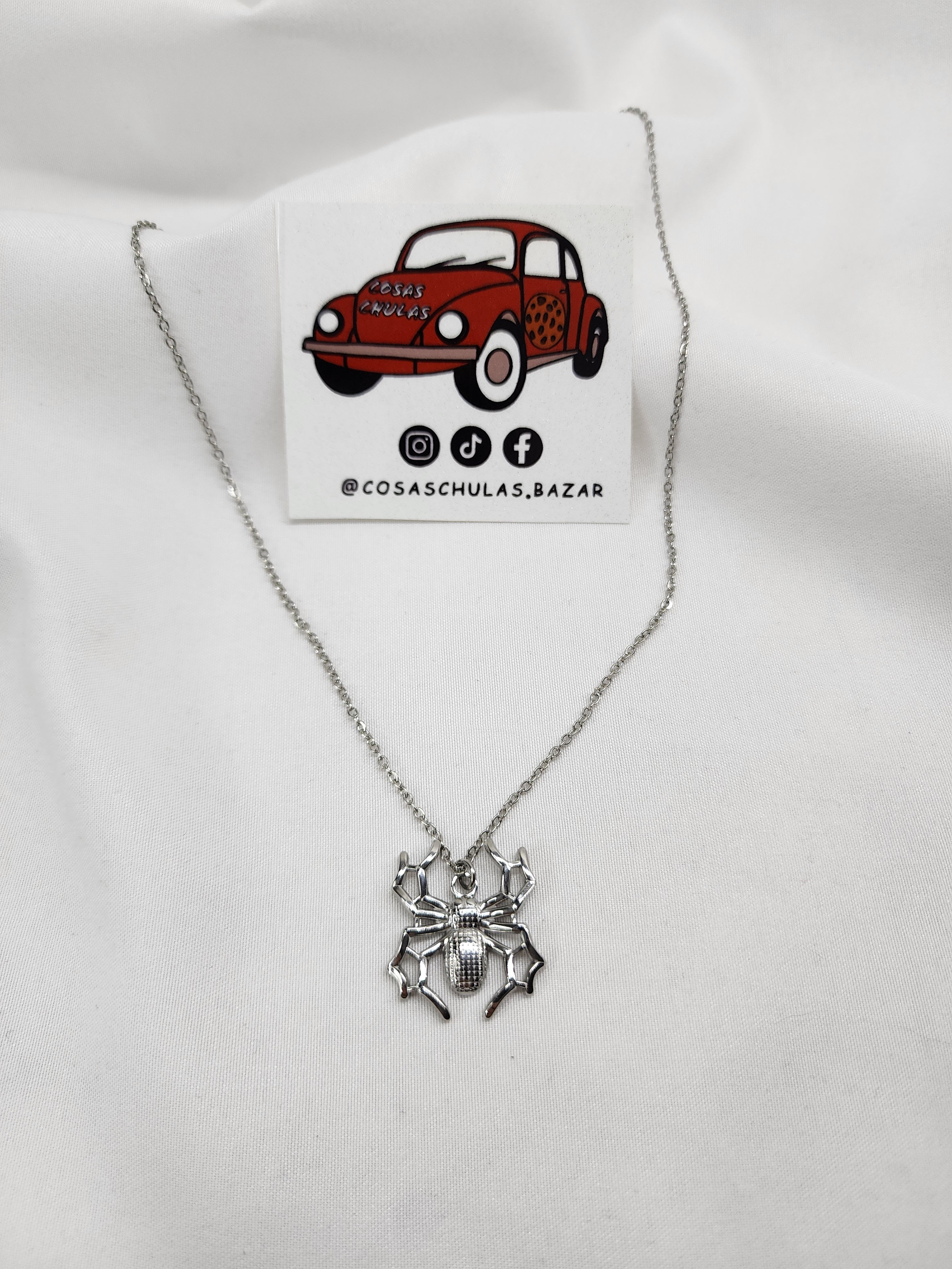 Collar Araña Acero Inoxidable