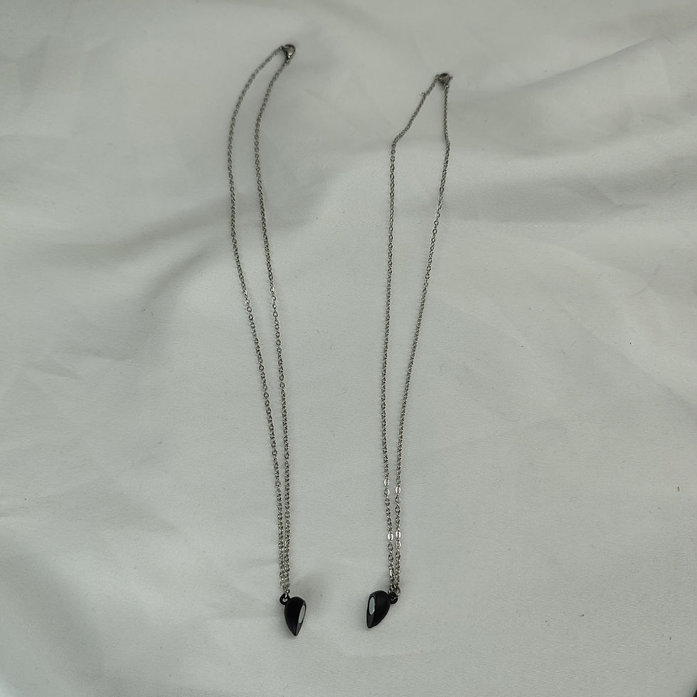 Miniatura: Collares para Compartir Corazón Negro con Imán