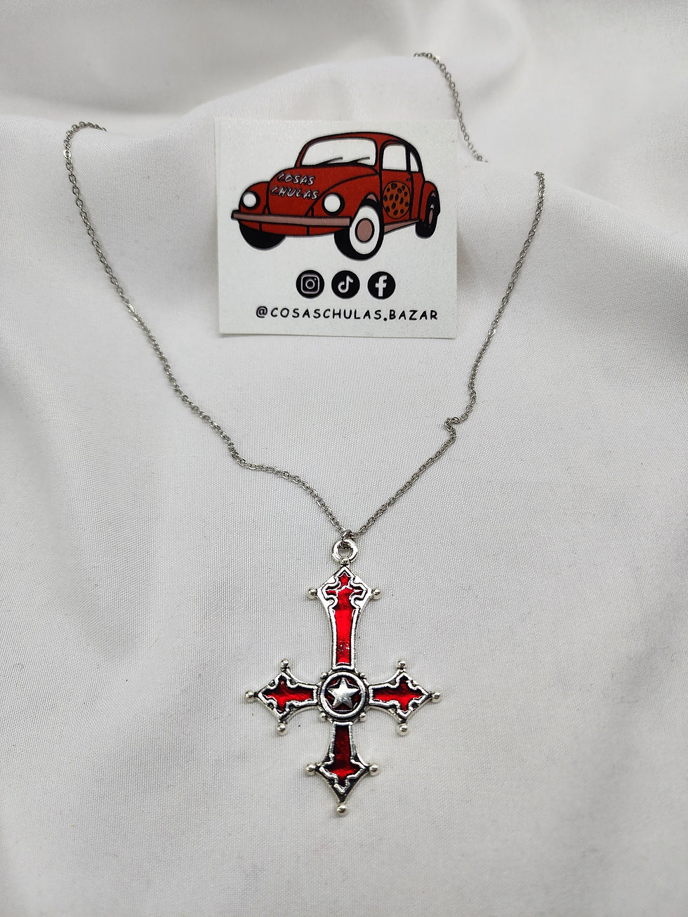 Miniatura: Collar Cruz Invertida