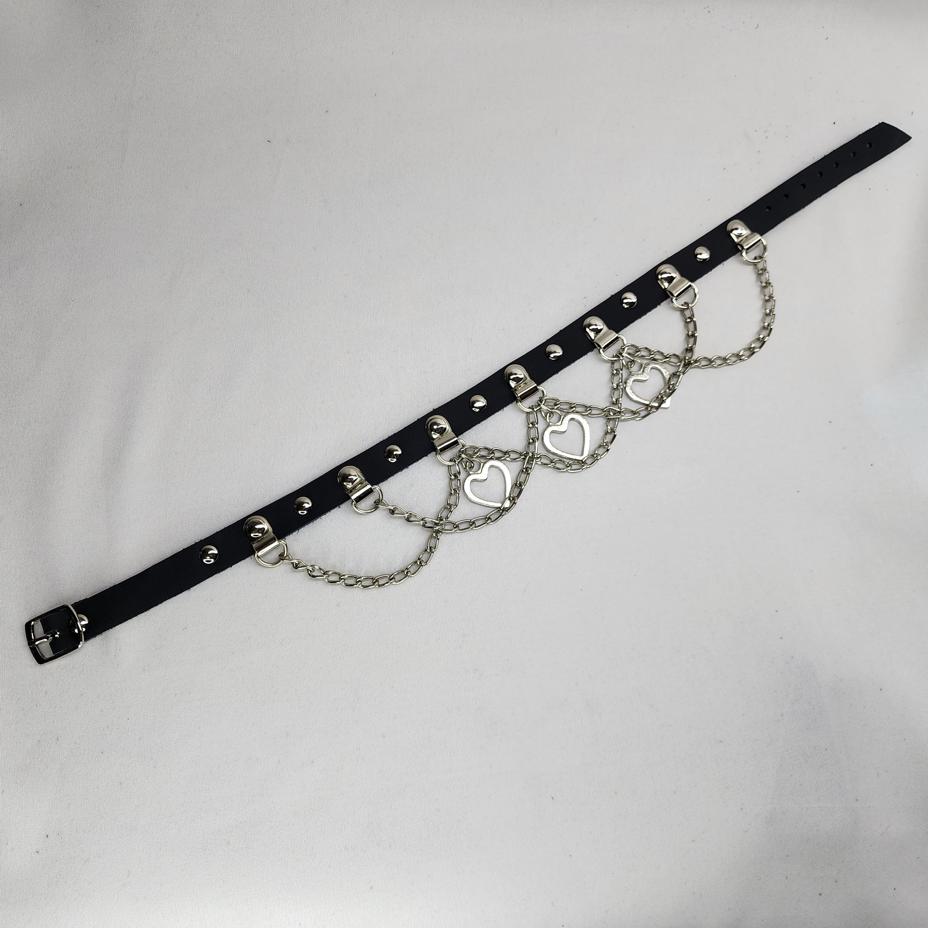Choker 3 Corazones Cadenas