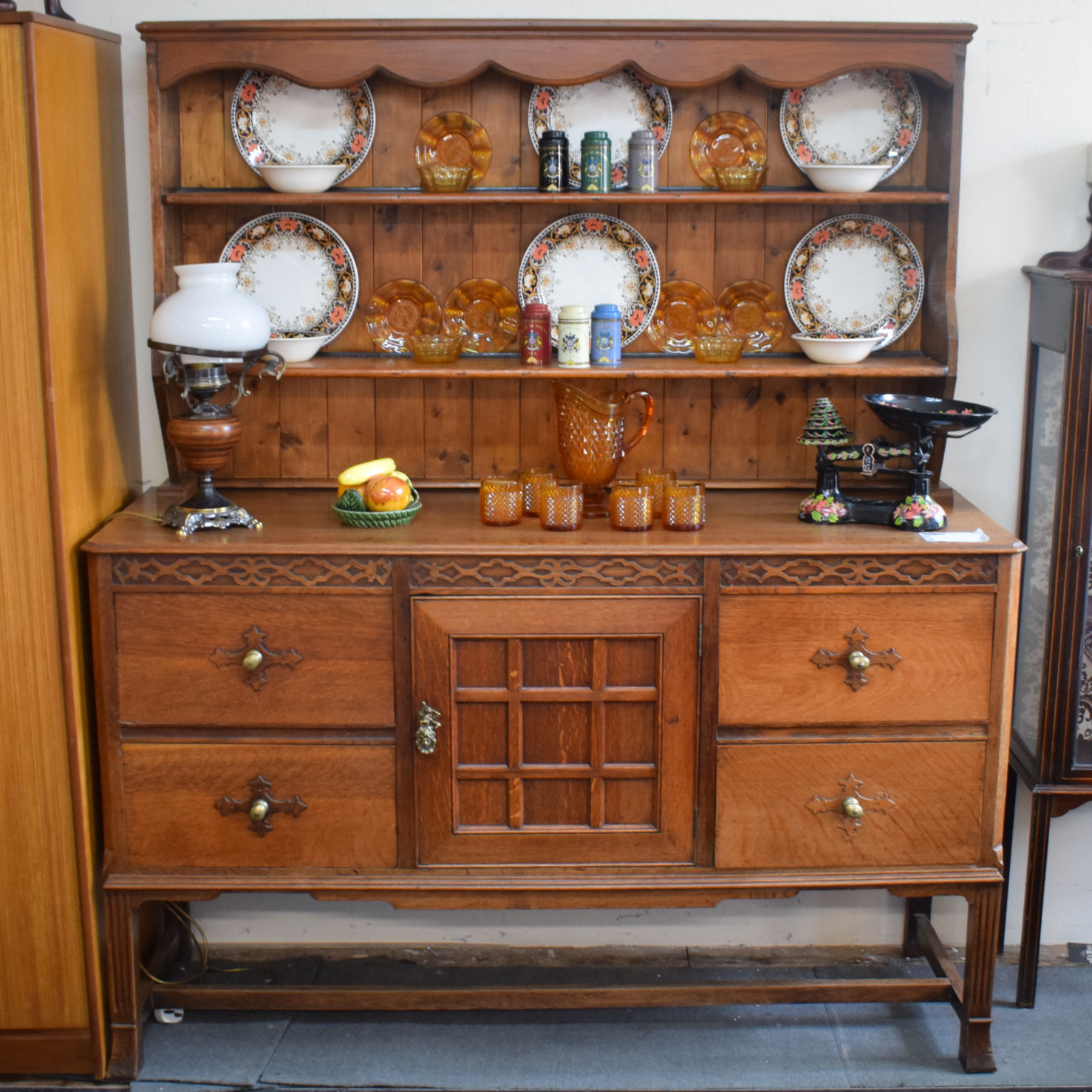 Oak Finish Welsh Dresser