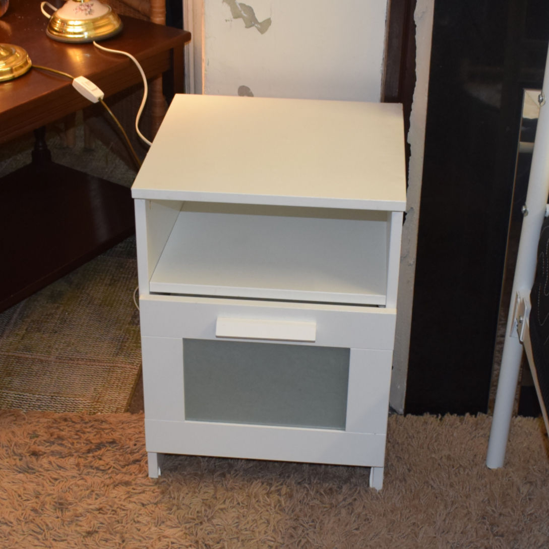 White Bedside Table