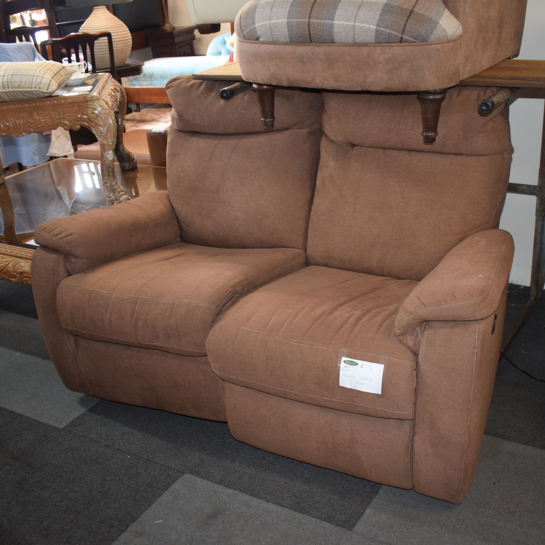Brown Electric 2 Seater Sofa