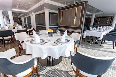 "Azamara luxury dining room with upscale décor and fine dining atmosphere"