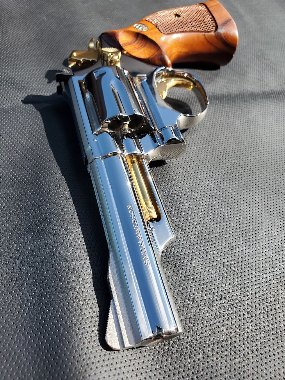 Mirror Polished Nickel Plated S&W Model 19-3