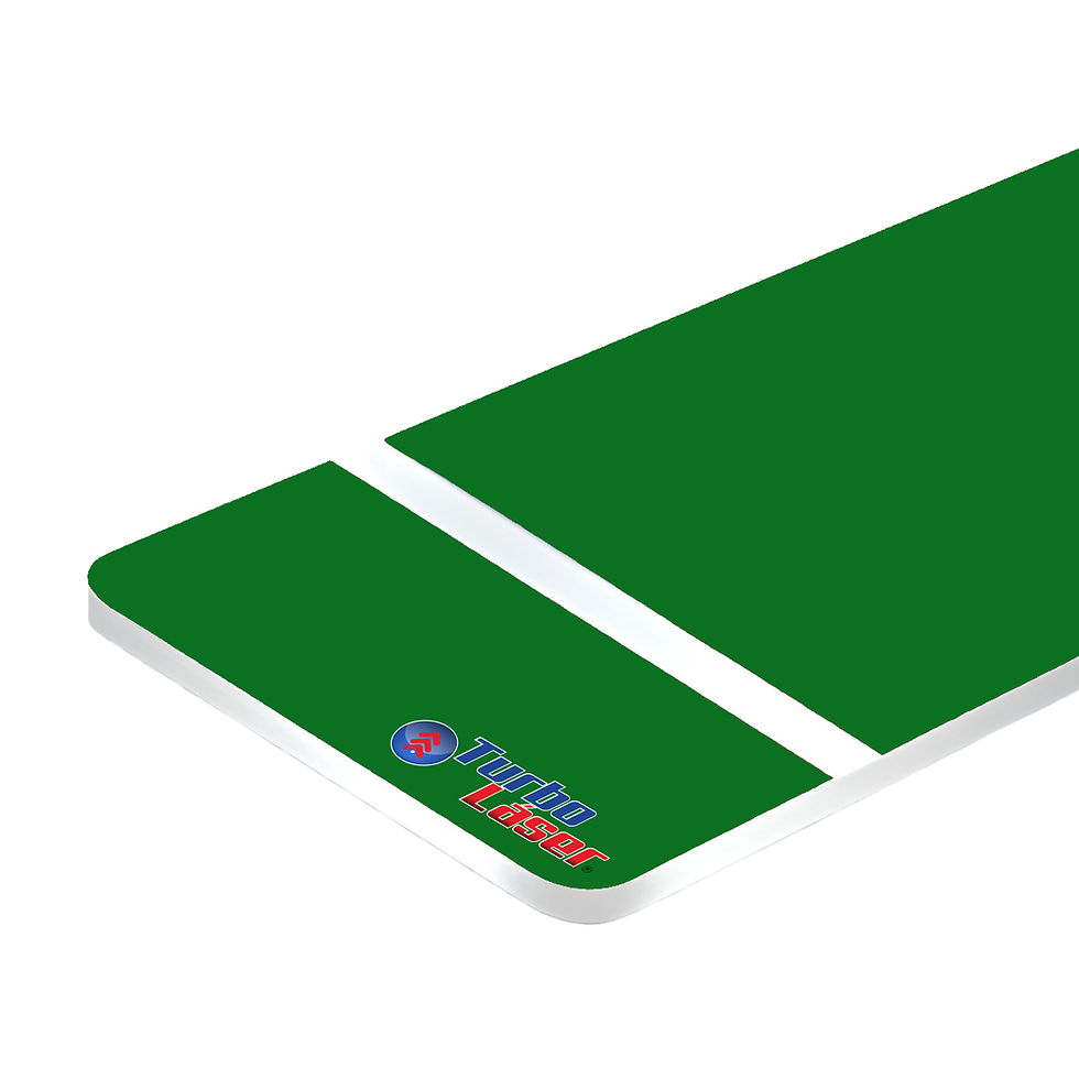 Miniatura: ABS Bicapa Color Sólido Verde-Blanco 60 x 120 cm 1.5 mm