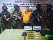 Capturan a hombre con armas y droga en el Distrito Central