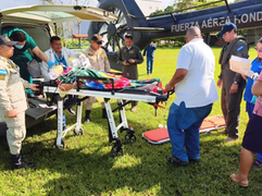 FAH realiza evacuación aeromédica de emergencia desde Tocoa hacia La Ceiba