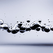 Liquid Bubbles on gray background