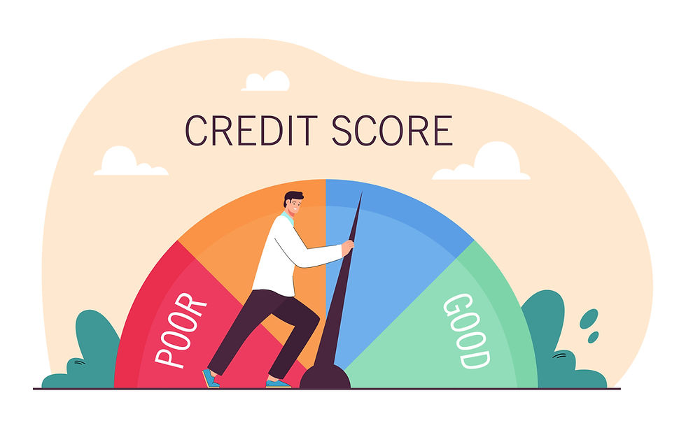 A good credit score meter