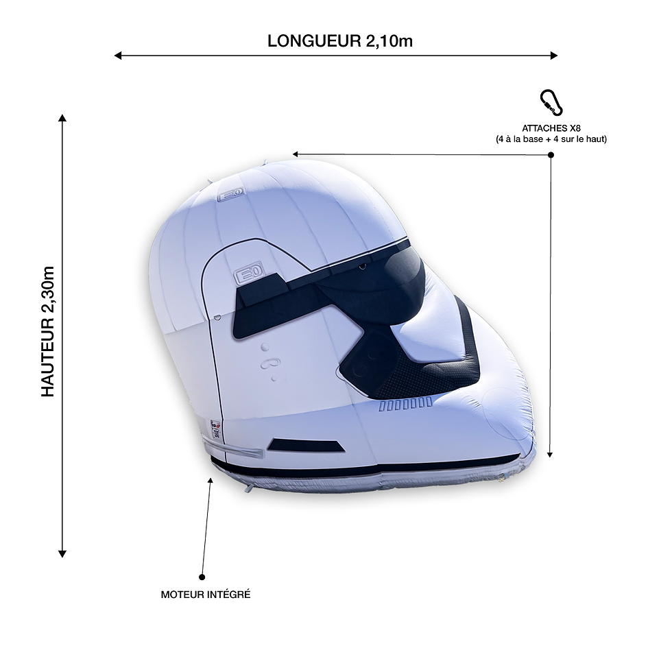 PopUp Trooper Blanc Gonflable