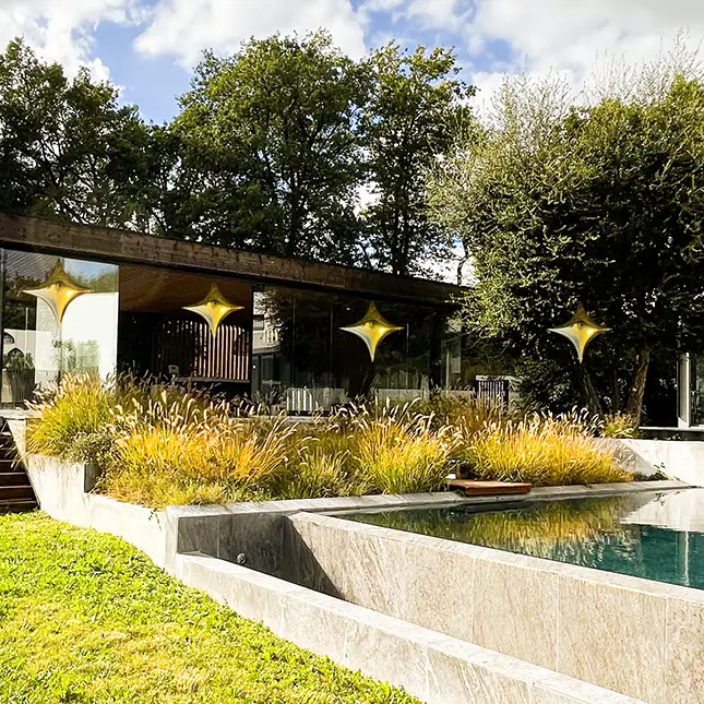 PopUp Déco Étoiles Dorées Gonflables