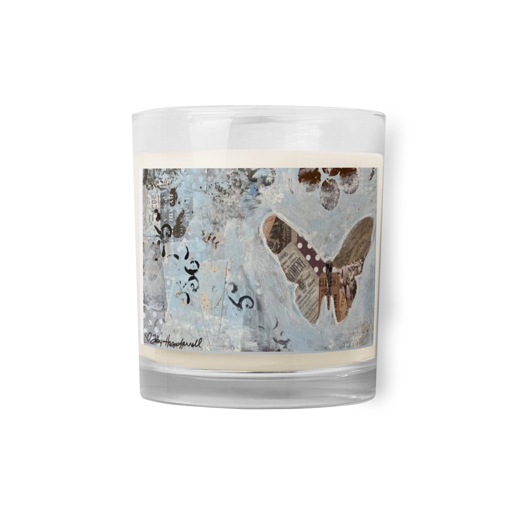 Butterfly - Glass jar soy wax candle