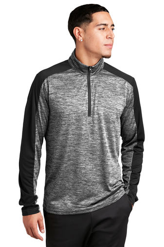 Thumbnail: Sport-Tek® PosiCharge® Electric Heather Colorblock 1/4-Zip Pullover