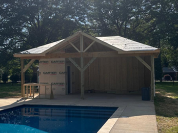 Image of a residential framing work
