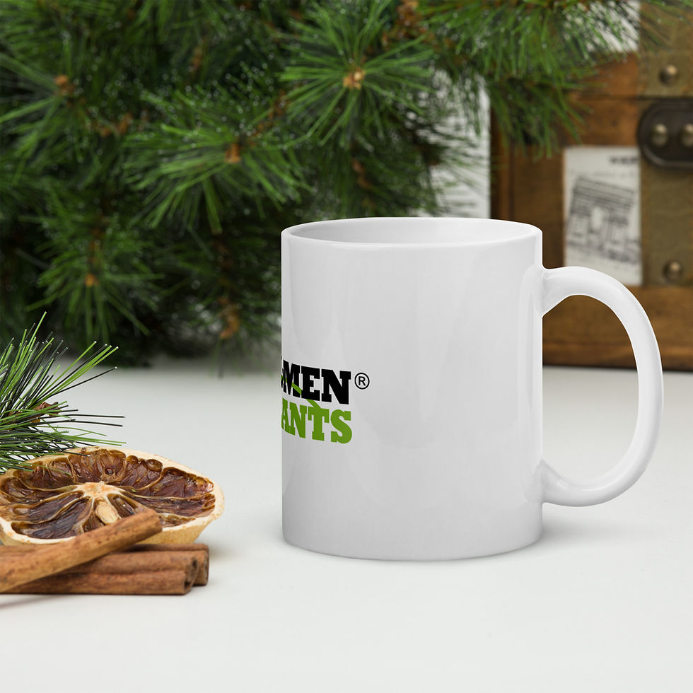 Thumbnail: Real Men Eat Plants White glossy mug