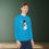 Thumbnail: Snowman with ASL "I Love You" and Cardinal | Snowflakes | Youth Long Sleeve