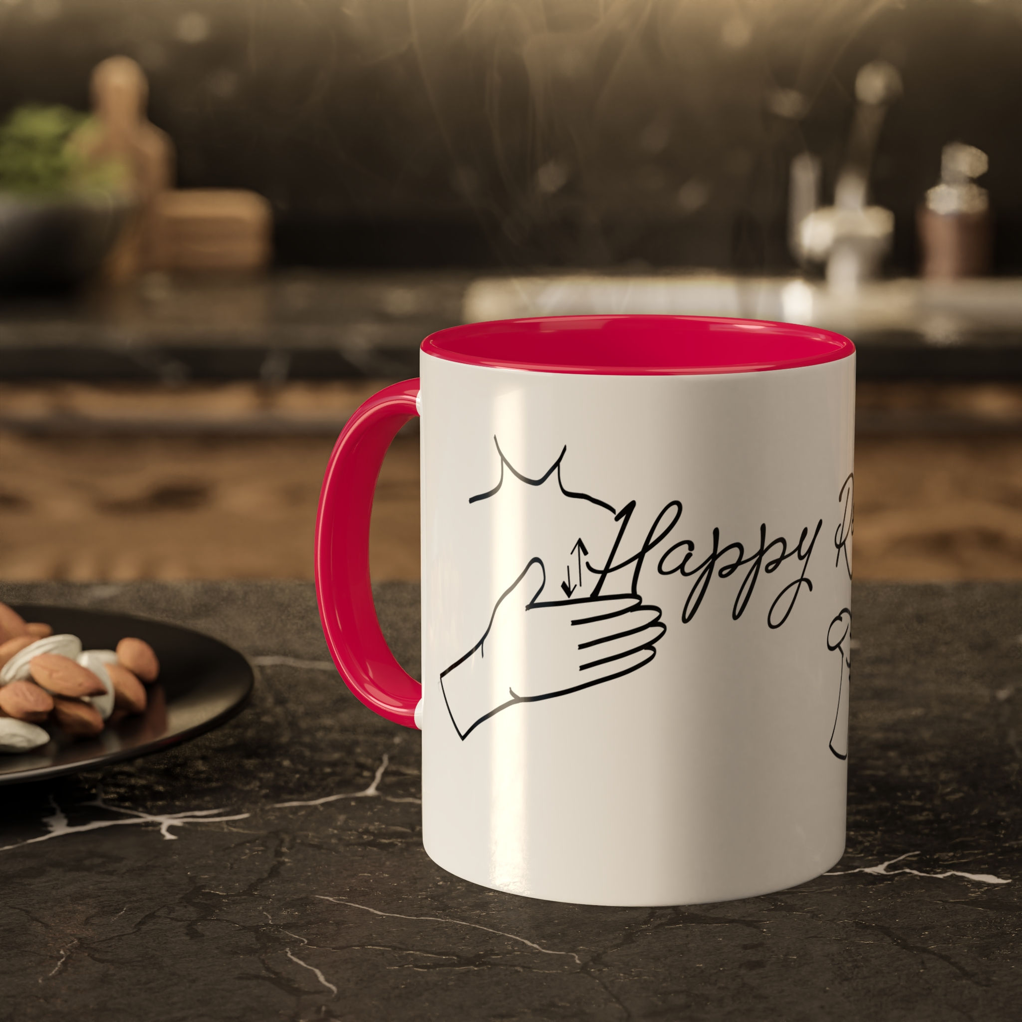 Happy Reading in ASL & English | Colorful Interior | Coffee Mug 