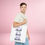 Thumbnail: ASL and English "Read More Books" (Overlap)| DEAFinitely Readers Logo | Tote Bag