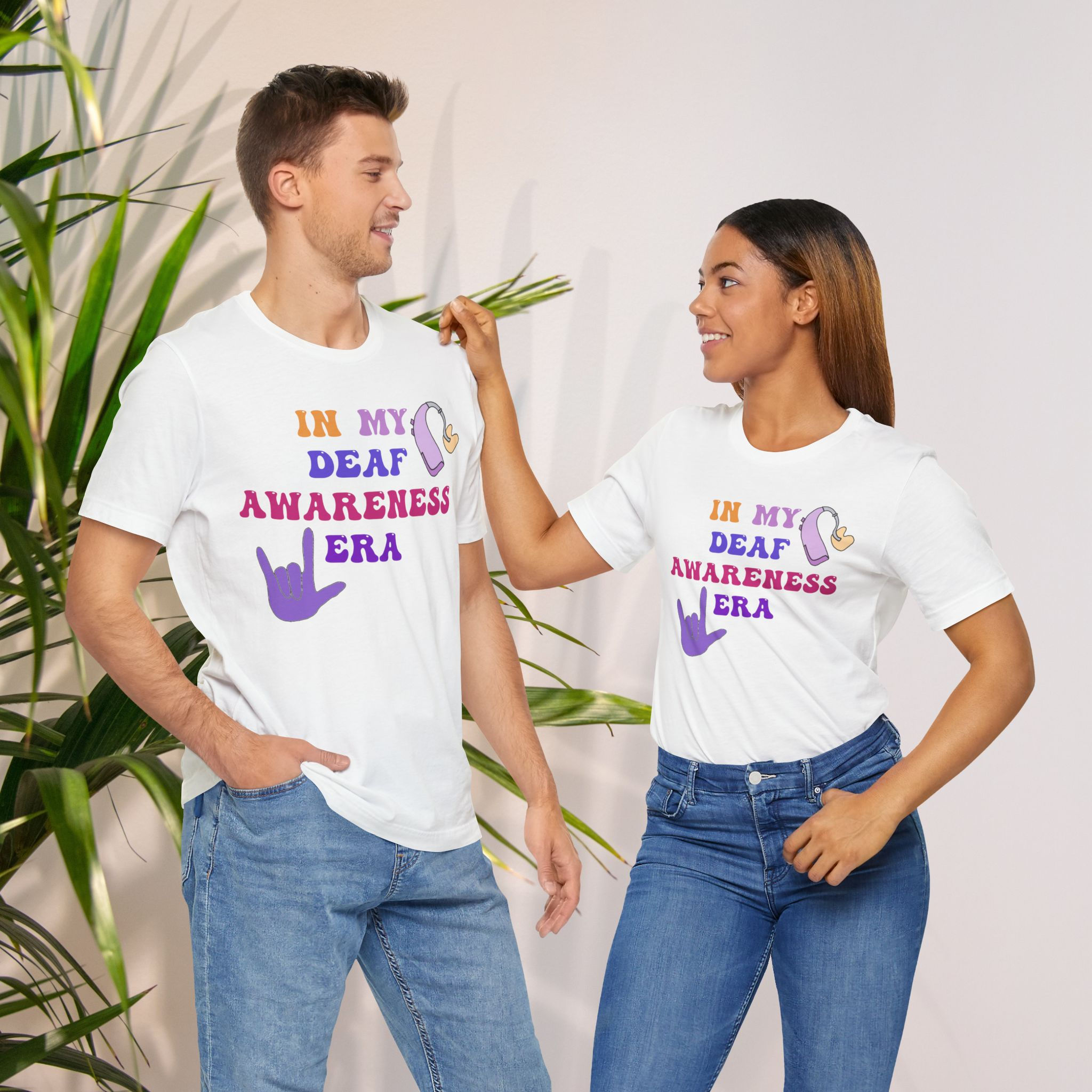 In My Deaf Awareness Era | Hearing Aid | ASL ILY Sign | Unisex Jersey T-Shirt