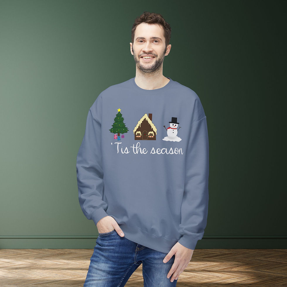 Thumbnail: Tis the Season | Tree, Gingerbread House, Snowman | ASL ILY | Unisex Sweatshirt