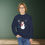 Thumbnail: Snowman with ASL "I Love You" and Cardinal | Snowflakes | Youth Sweatshirt
