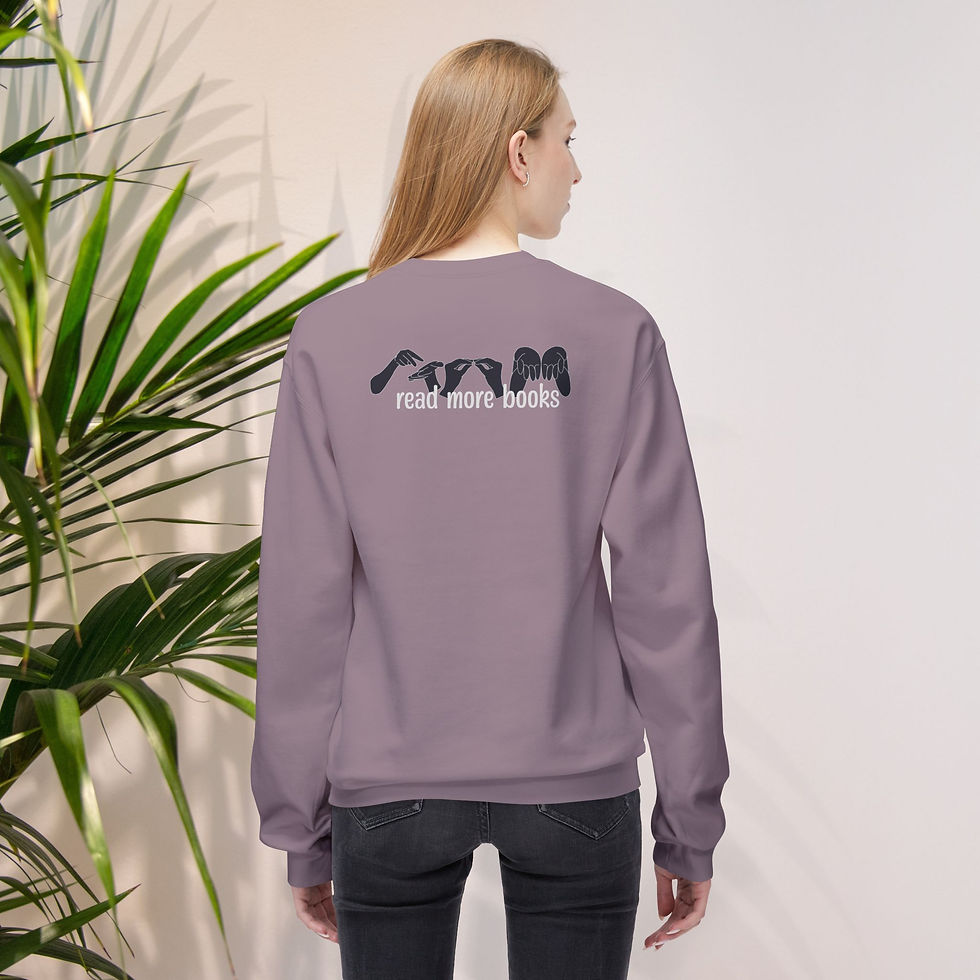 Thumbnail: Sign Language (ASL) | Bookish | Read More Books | Unisex Midweight Sweatshirt