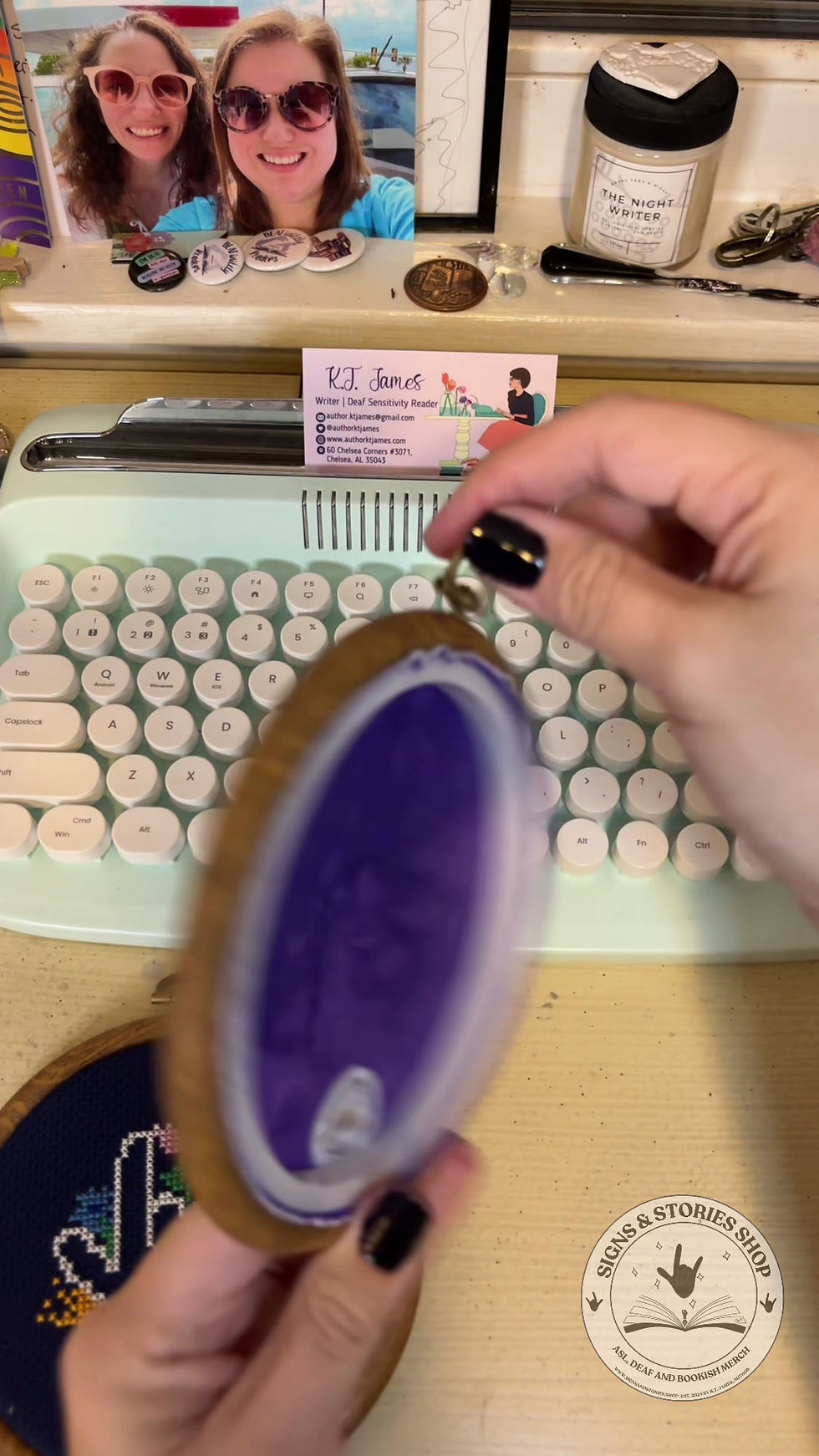 Thumbnail: PDF Cross-Stitch "ILY" with Flowers Digital Download