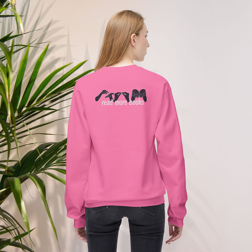 Thumbnail: Sign Language (ASL) | Bookish | Read More Books | Unisex Midweight Sweatshirt
