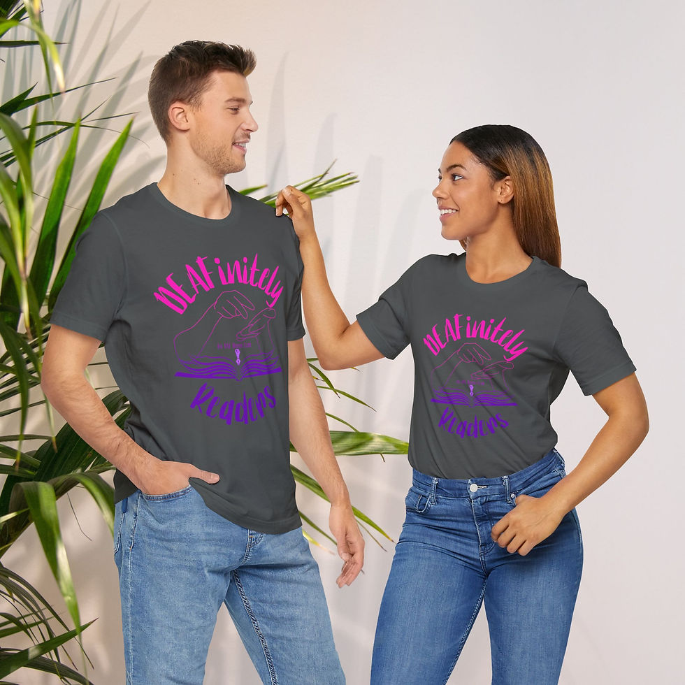 Thumbnail: DEAFinitely Readers | Reading is CHAMP | | Unisex Jersey T-Shirt