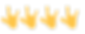 4 yellow ASL ILY signs to represent stars
