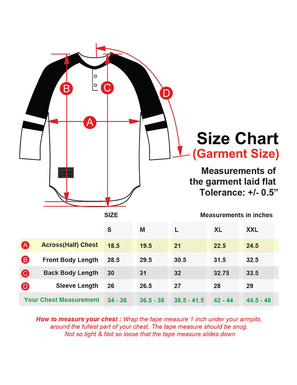 Thumbnail: ZIMEGO Men's 3/4 Sleeve Baseball Football College Raglan Henley Athletic T-Shirt