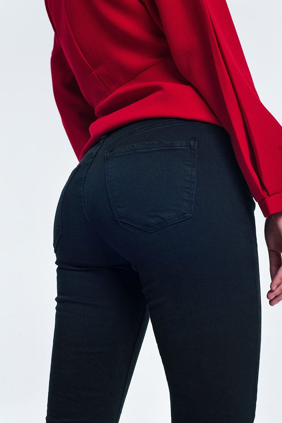 Miniatura: High Waist Skinny Jeans in Black