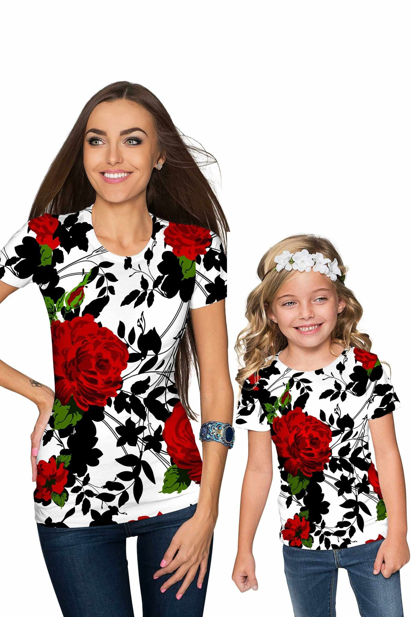 Queen Power Zoe Designer Floral T-Shirt - Mommy & Me