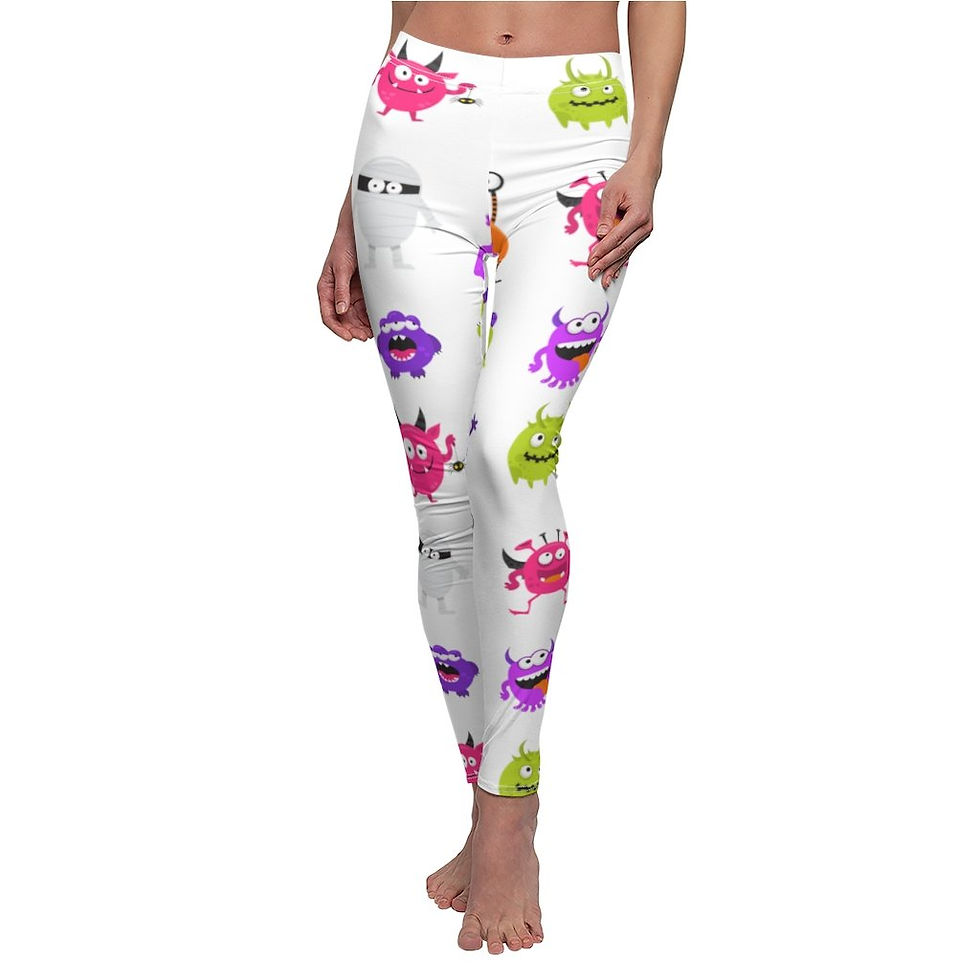 Miniatura: Halloween Emoji Print Leggings