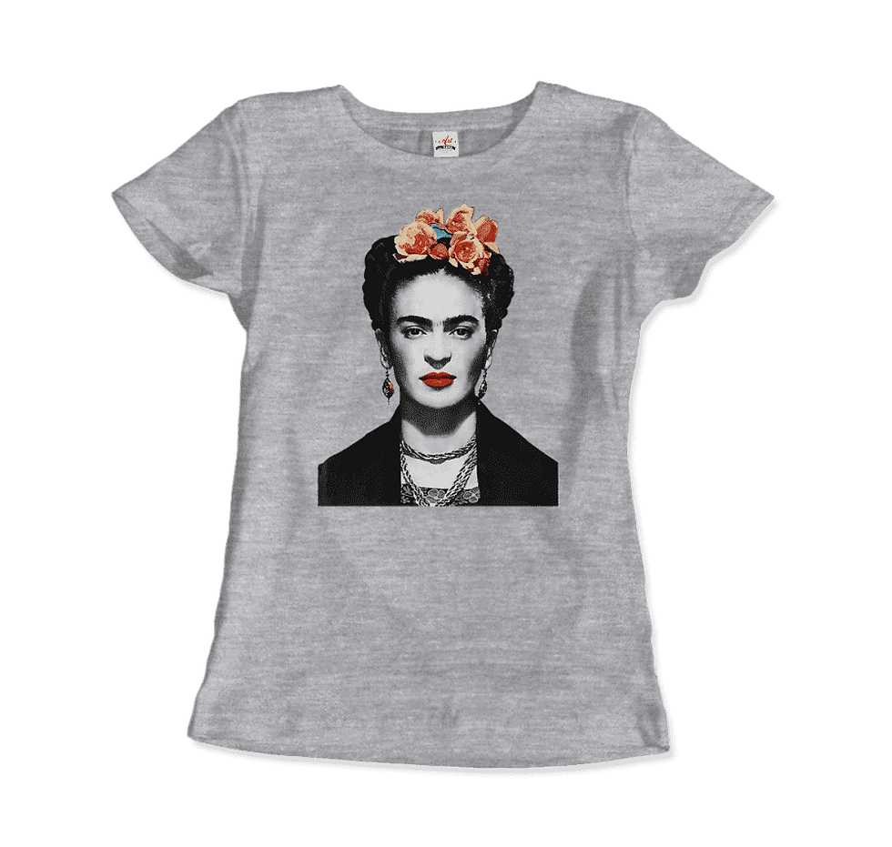 Miniatura: Frida Kahlo With Flowers Poster Artwork T-Shirt