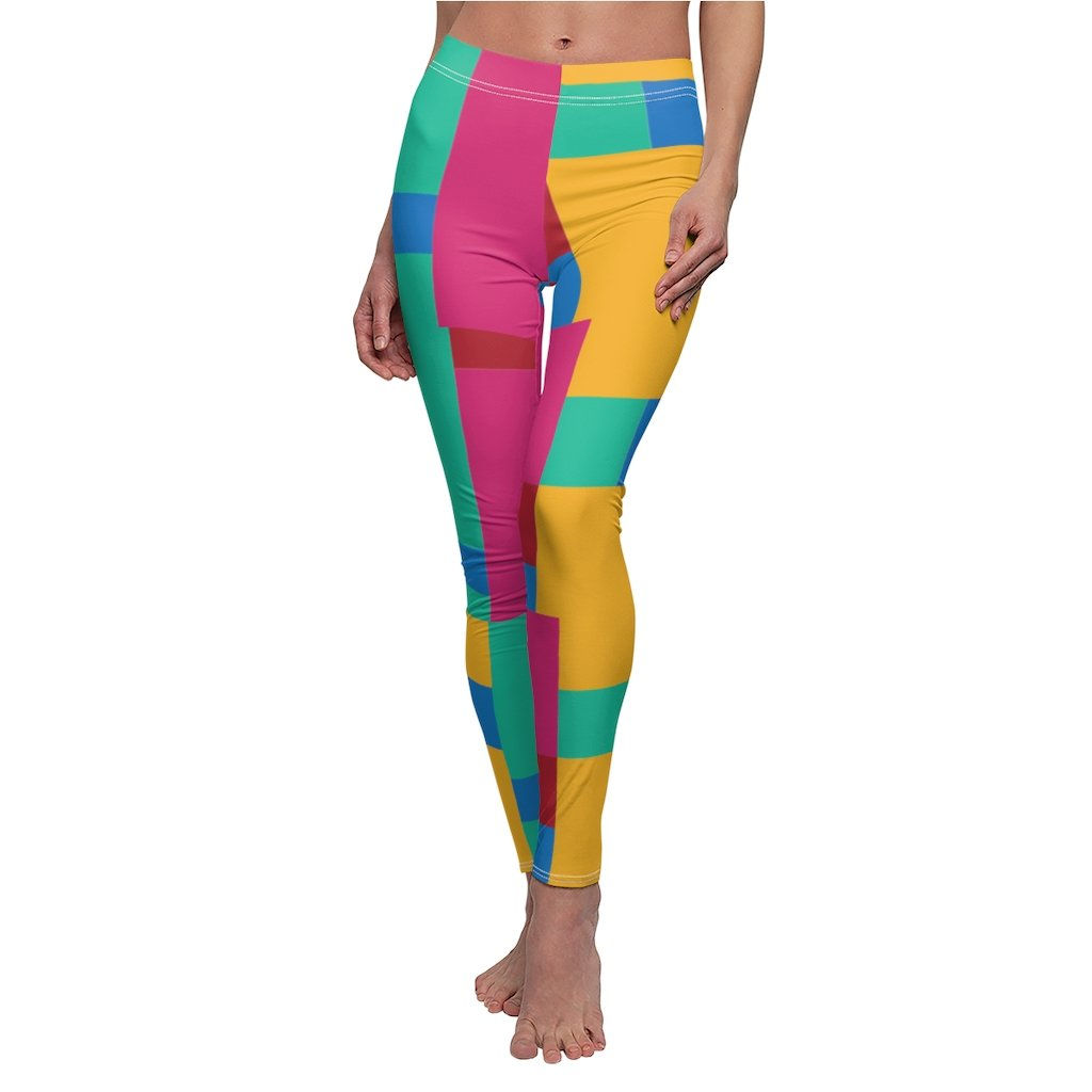 Colorful Abstract Art Print Leggings