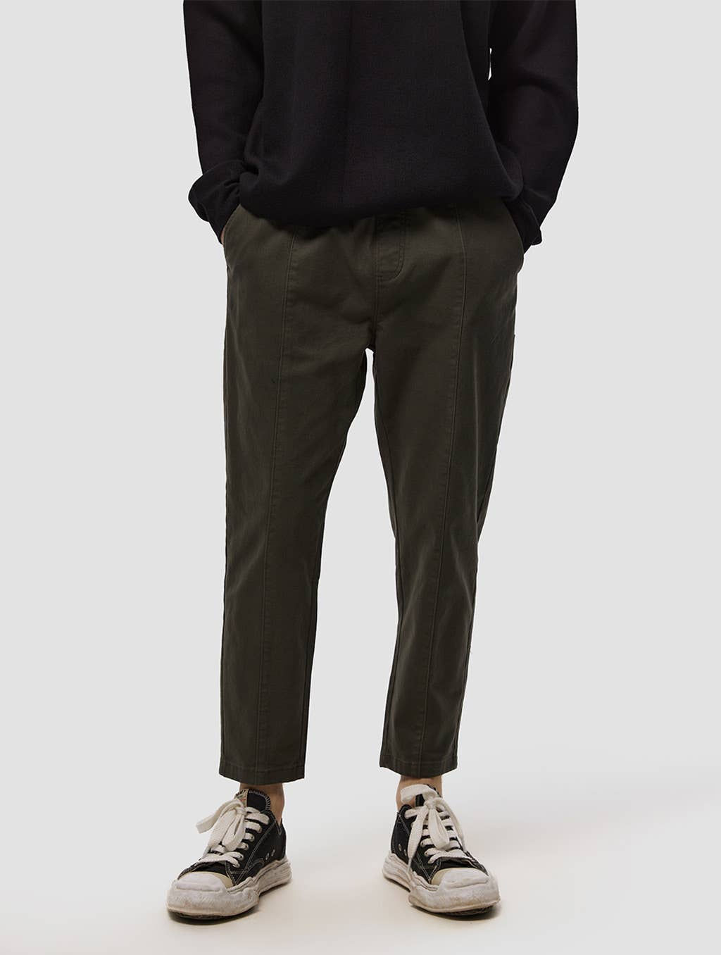 Drawstring 100% Cotton Straight Pants