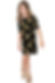 Holly Jolly Grace Black & Gold Animal Print Cute Shift Dress - Girls