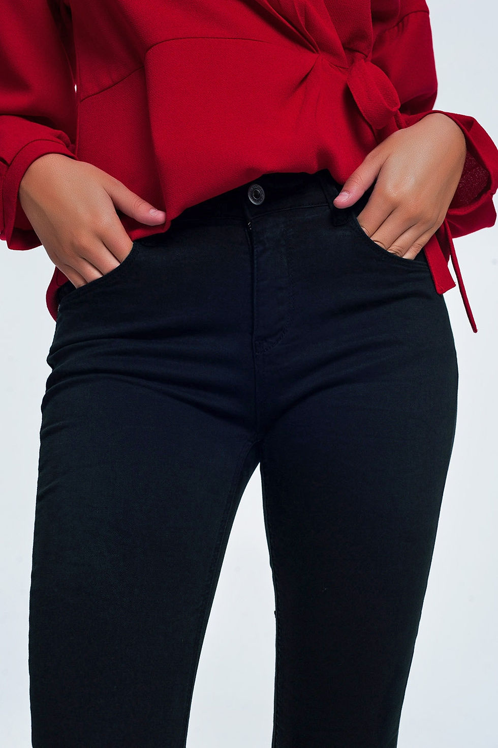 Thumbnail: High Waist Skinny Jeans in Black